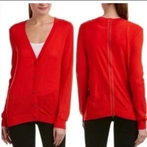 CAbi Scarlet Button-Front Cardigan